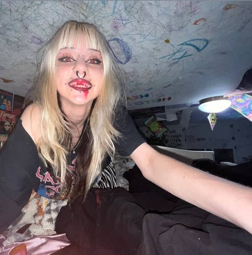 Customer photo review of SANTAN Blood Moon Contact Lenses(12 months of use)