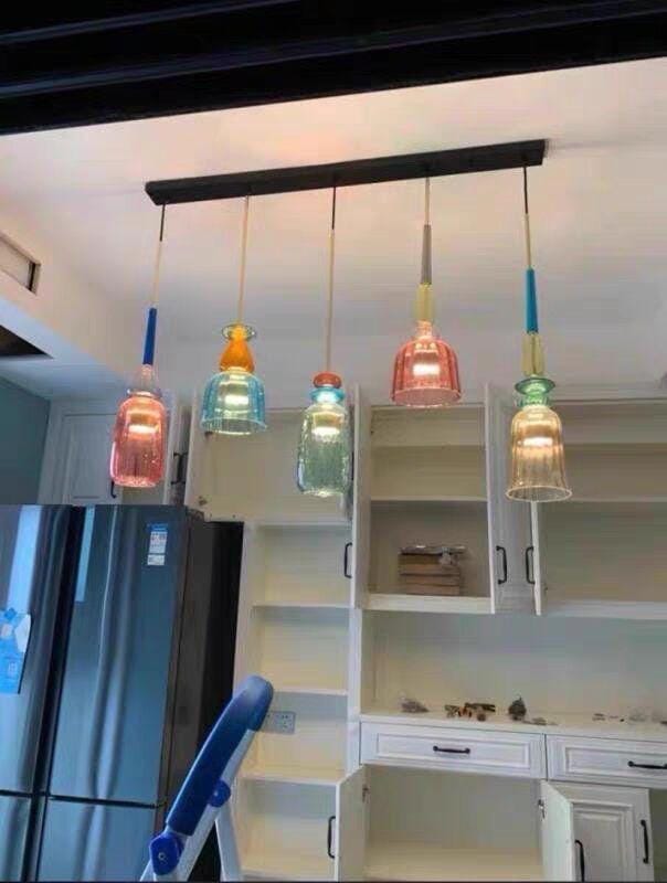 Customer photo review of Olivia Colorful Candy Pendant Light