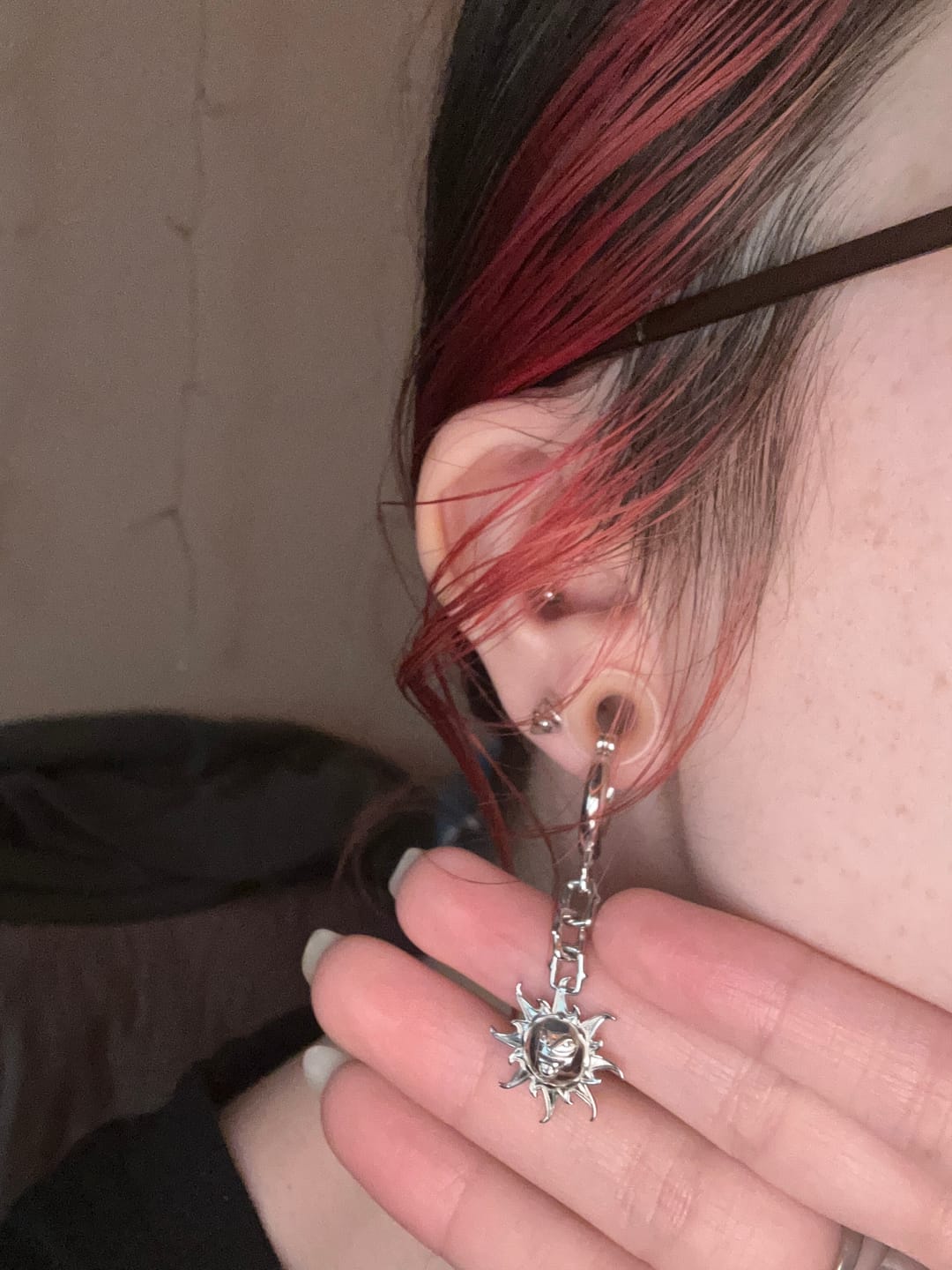 Customer photo review of LUNA DANGLE EARRING