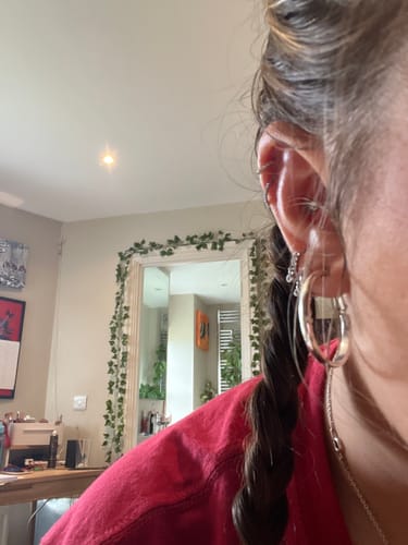 Customer photo review of ANGEL Opal & Aura Cartilage Hoop