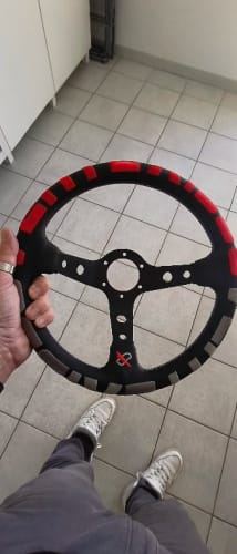 Customer photo review of Vx 1996 JDM Steering Wheel 13" Leather Red