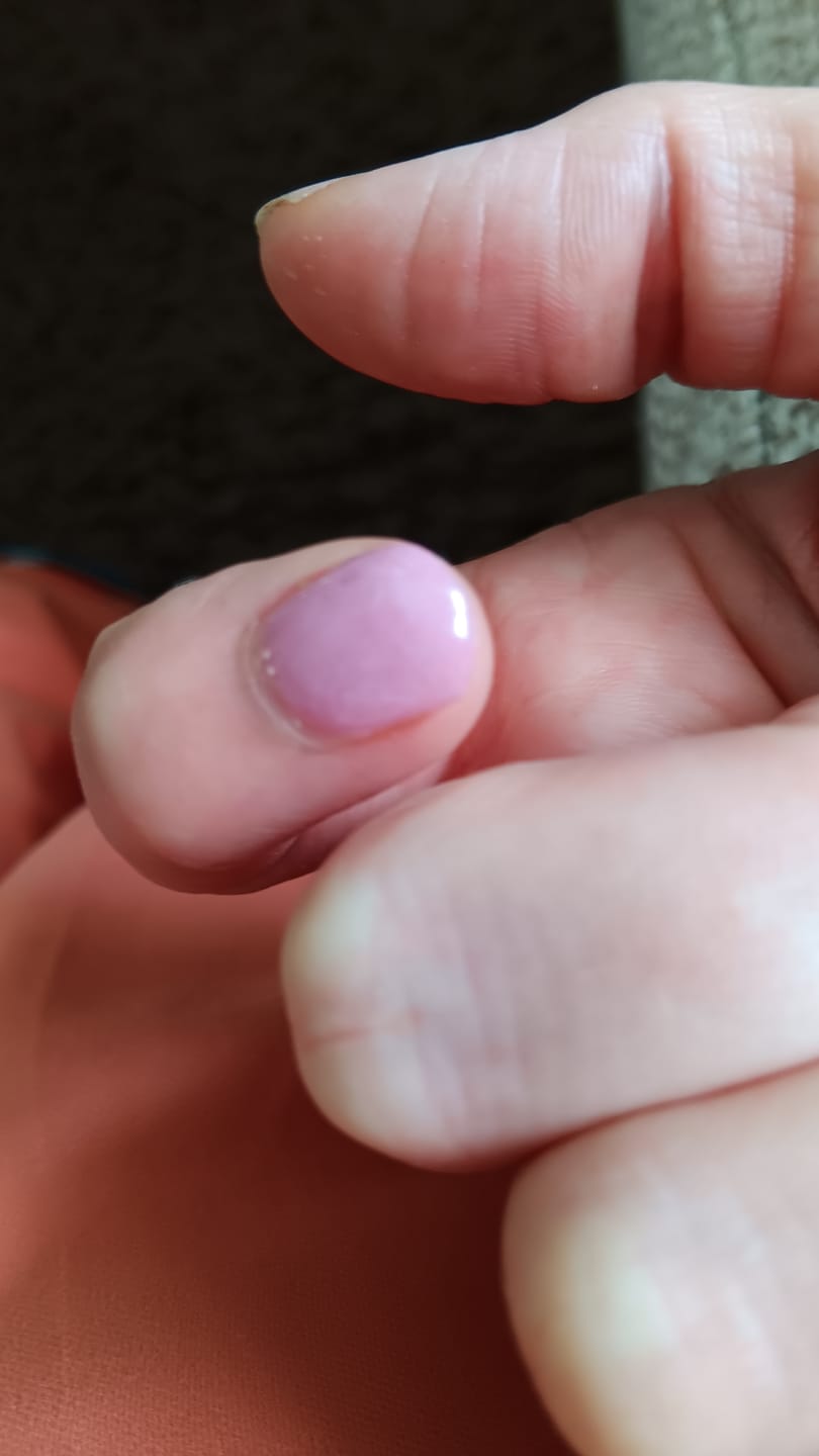 Customer photo review of Baby Pink Dipping Powder