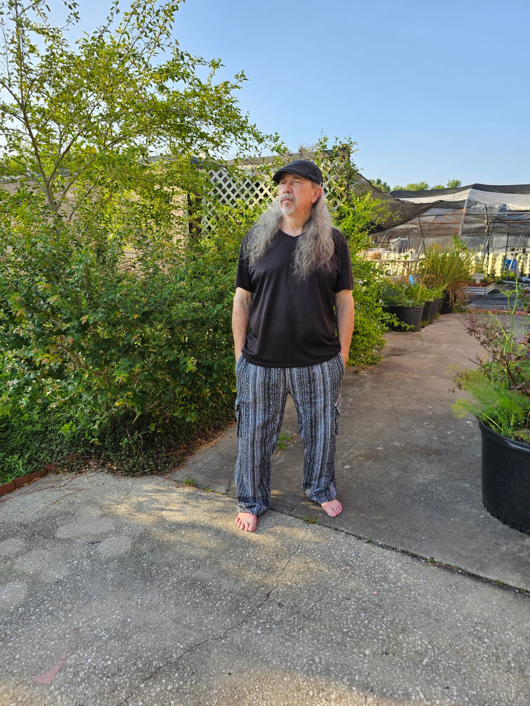 Customer photo review of Woven Cotton Cargo Pants