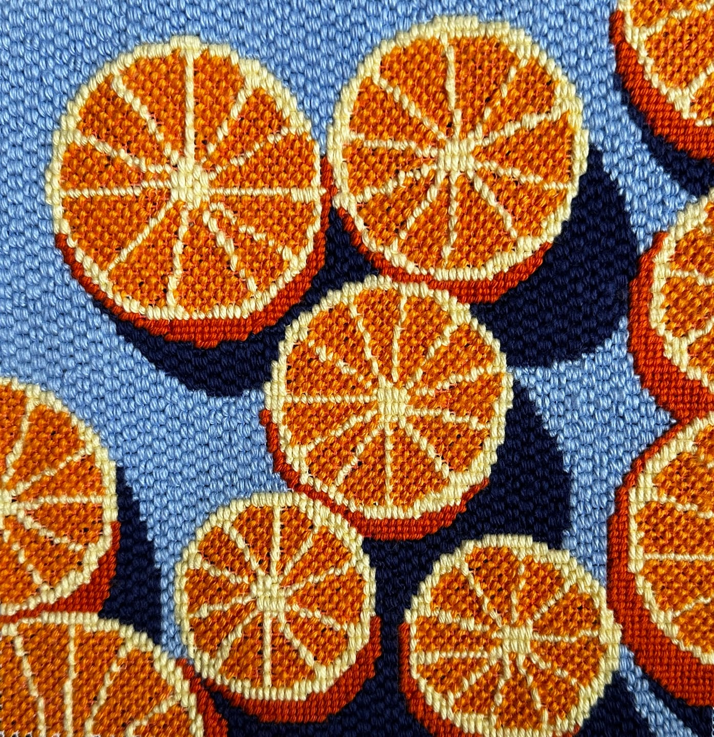 Customer photo review of Agrumes Needlepoint Kit