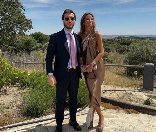 Customer photo review of Elegant Whisper Satin Colorblock Halter Asymmetrical Hem Drape Maxi Dress