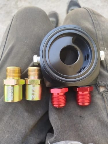 Customer photo review of Oil Filter Sandwich Adapter Kit AN10