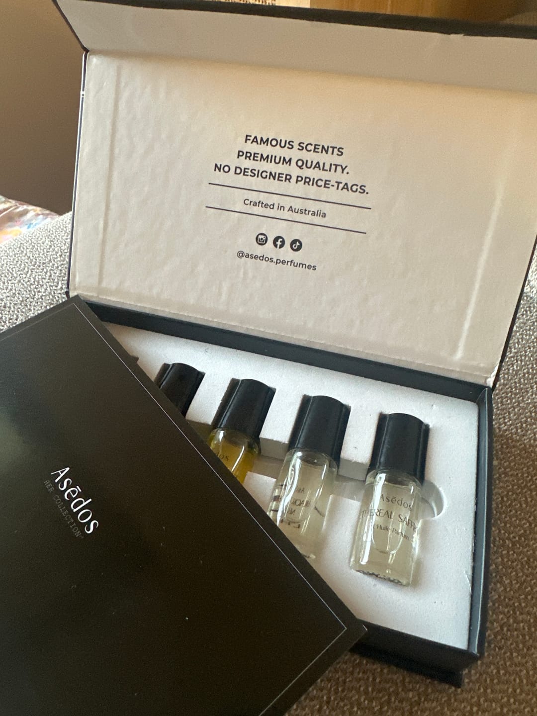 Customer photo review of Asēdos Perfume Oil Set - Her Collection