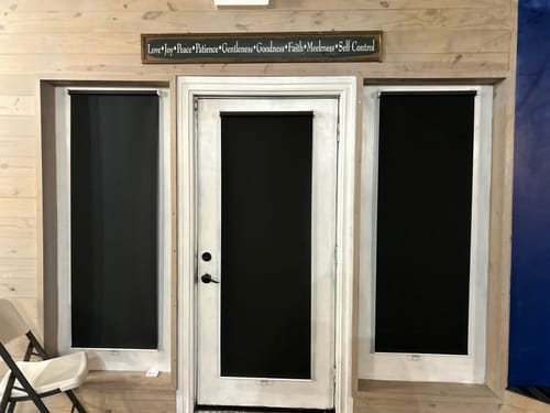 Customer photo review of Keego No Drill Roller Shades Cordless Child Safe