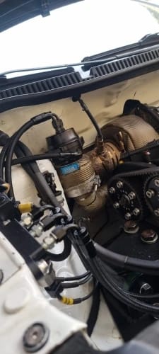 Customer photo review of Turbo Blanket Titanium Fits 44mm Wastegate Mv-r Mv-s
