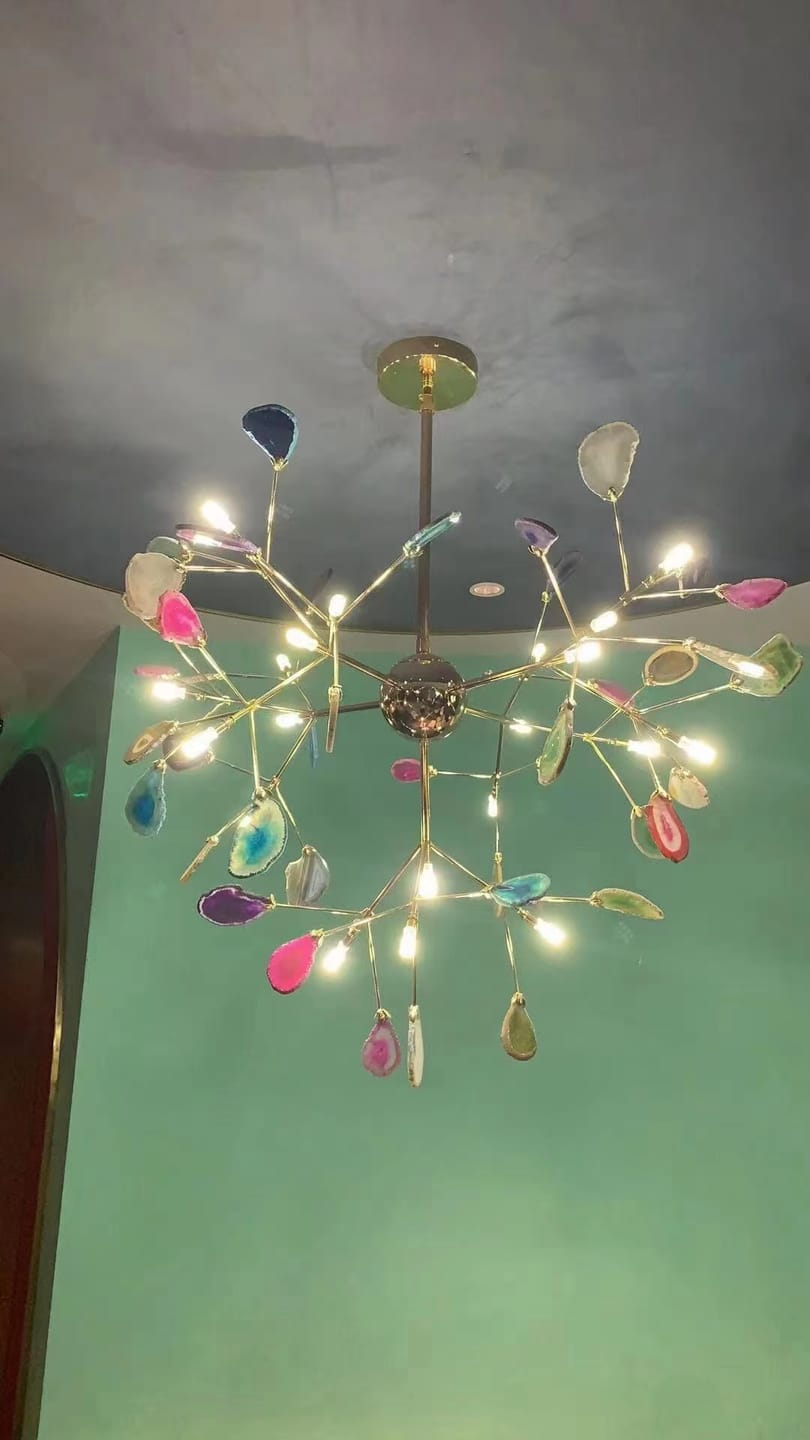 Customer photo review of Heracleum Colorful Agate Branch Chandelier