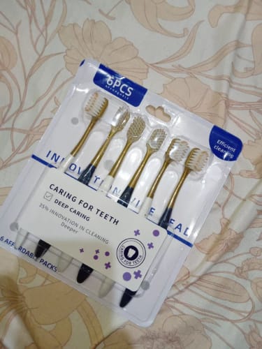 Customer photo review of 6pcs Toothbrushes Premium Soft Bristles Wide Head Home Travel Genuine Daily Use Adult