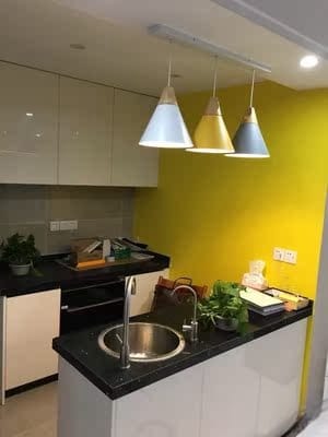Customer photo review of Nordic Macaron Wood Cone Pendant Light