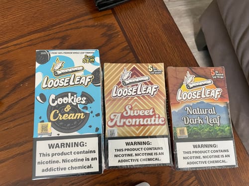 Customer photo review of Natural Dark Looseleaf 5-Pack Wraps (40 Count)