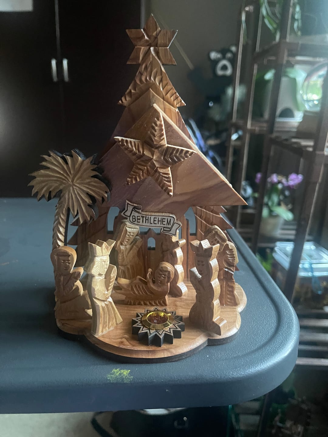 Customer photo review of Olive Wood Nativity Scene with Music Box (8x6 inches)
