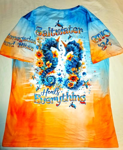 Customer photo review of SALTWATER HEALS EVERYTHING SEAHORSE ALL OVER PRINT - TLTW2404245