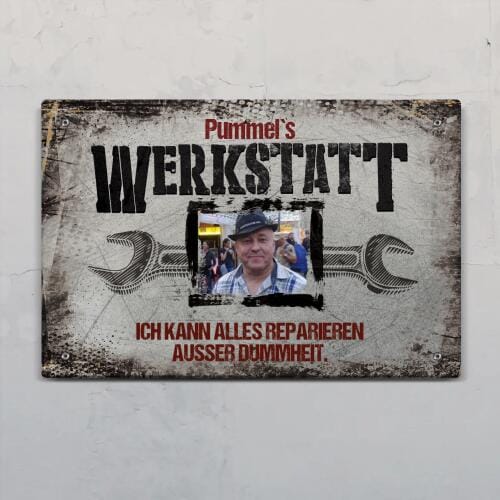 Customer photo review of Meine Werkstatt Fotoupload - Heimwerker-Türschild