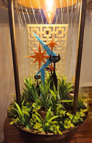 Customer photo review of Atomic House Plant Decoration - Boomerang & Stars