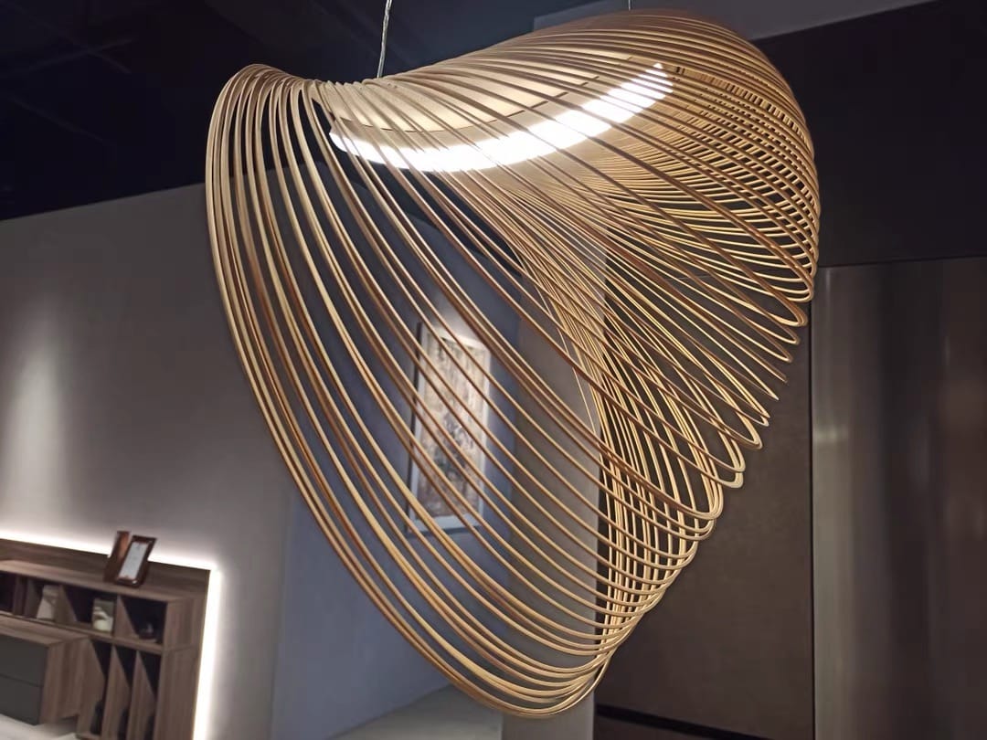 Customer photo review of Home Decor Wood Art LED Chandelier, Dimmable