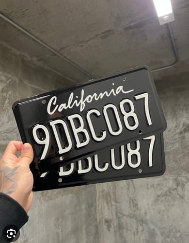 Customer photo review of 2011-2022 CALIFORNIA LICENSE PLATE DMV.CA.GOV - BLACK WITH WHITE TEXT 6"x12" (156.5mm x 305mm)