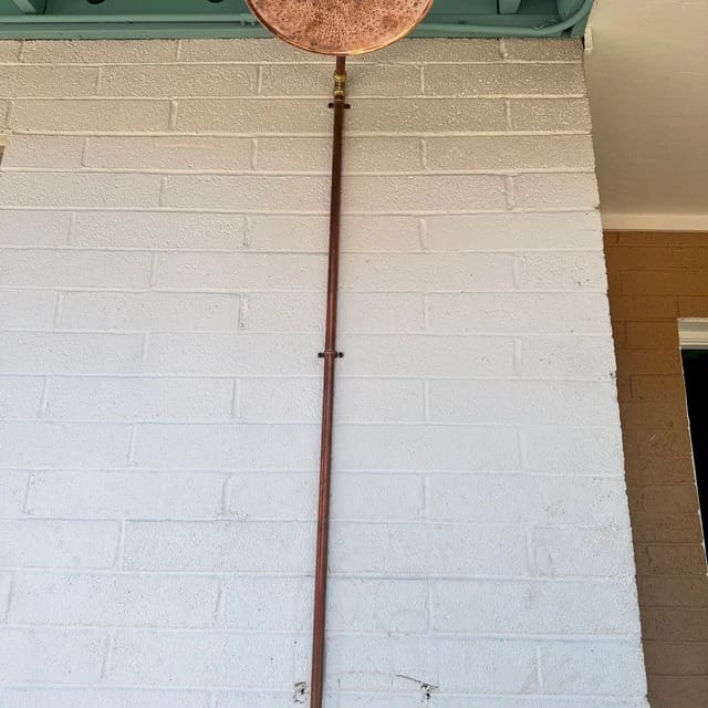 Customer photo review of Unlacquered Copper Showerhead - Natural Copper Rain Shower Head