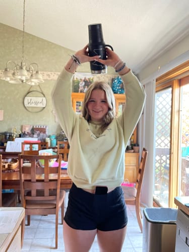 Customer photo review of I Like Fishing and Maybe Like 3 People | Handled Travel Tumbler