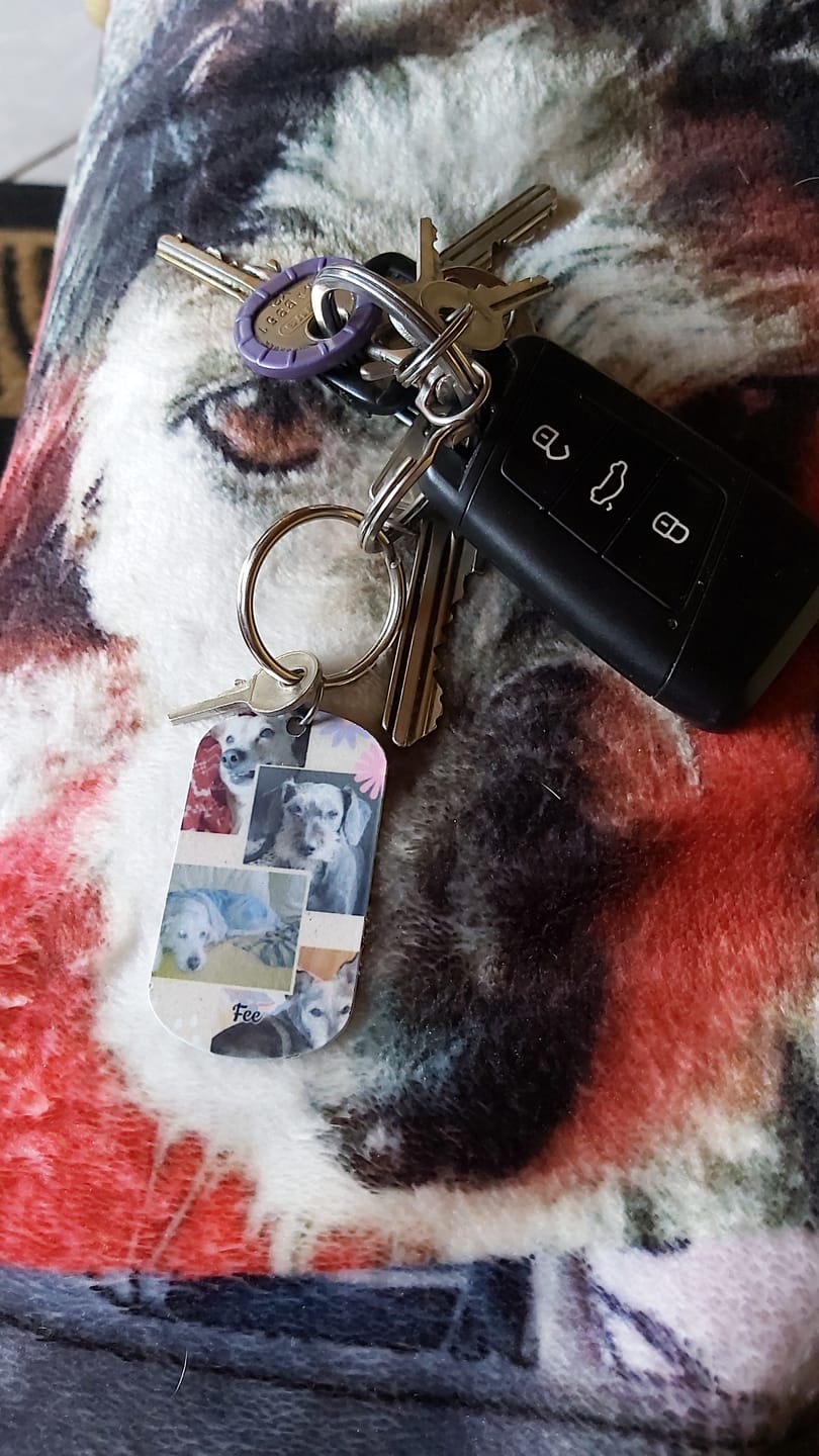 Customer photo review of Doppeltes Foto - Individueller Dog Tag Schlüsselanhänger