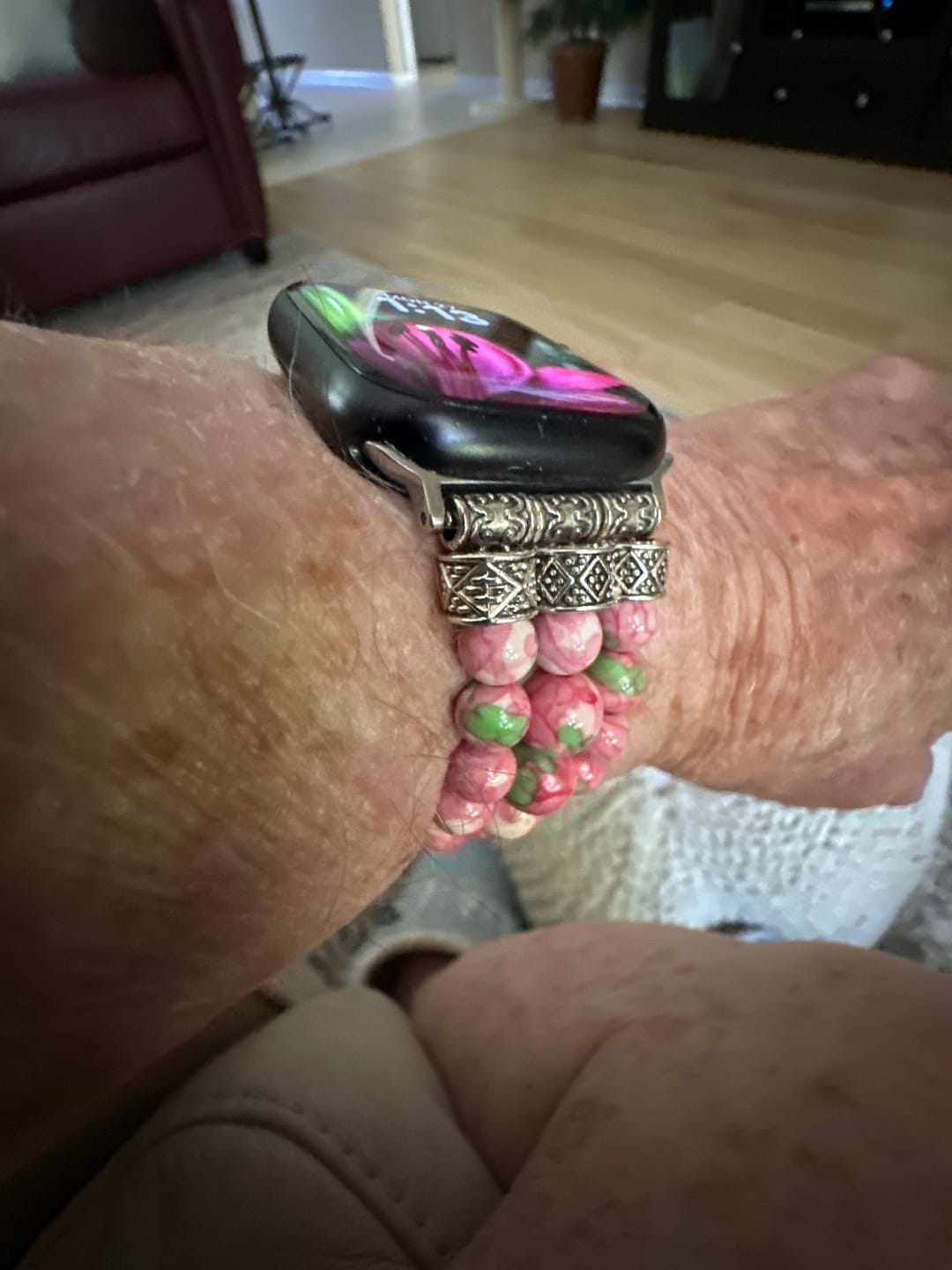 Customer photo review of Eternal Love Stretch Apple Watch Band