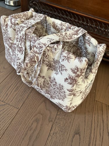 Customer photo review of Trasportino Cotone Toile De Jouy Beige