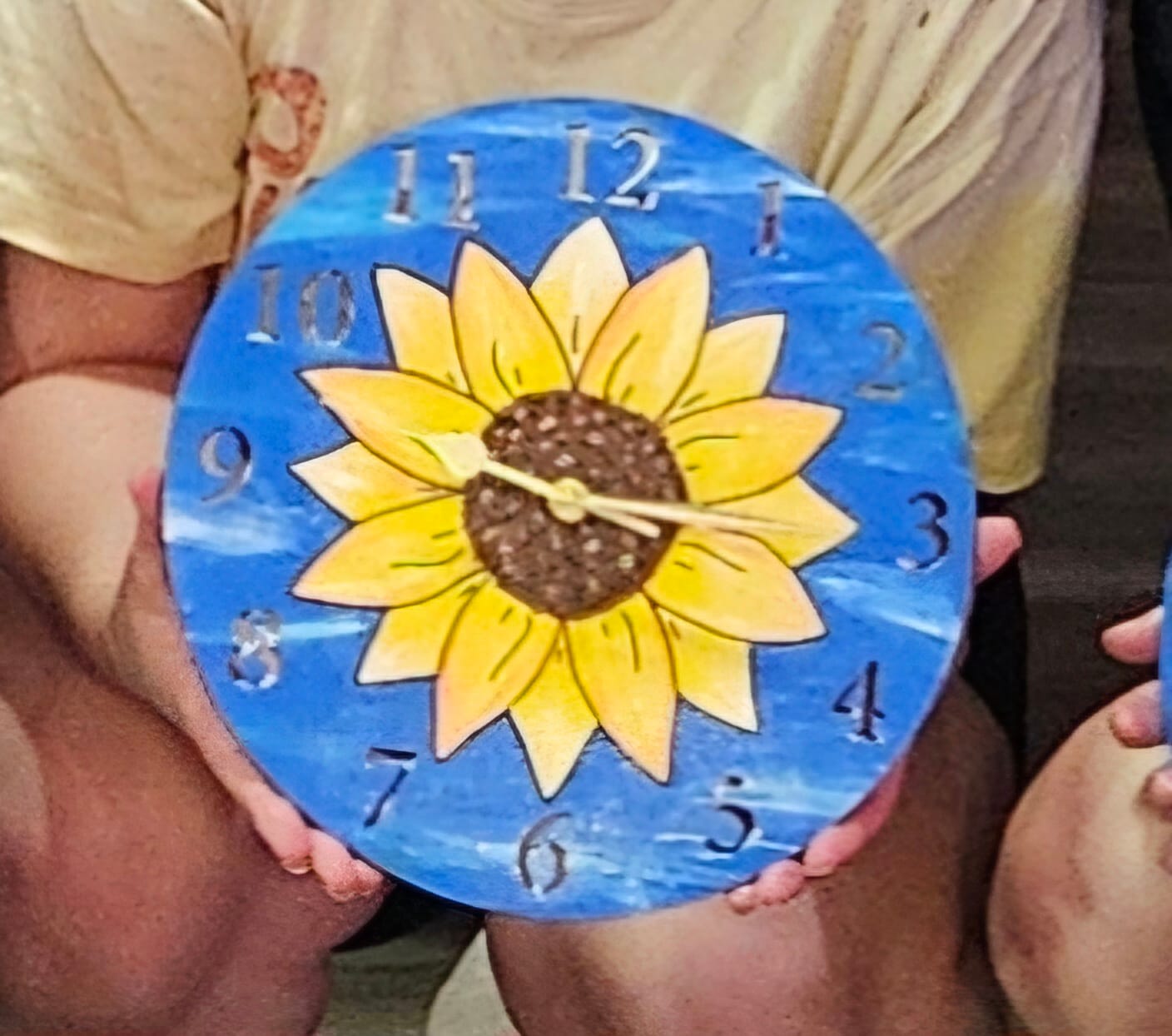 Customer photo review of Unfinished Wood Clock Silhouette - Craft- up to 24" DIY