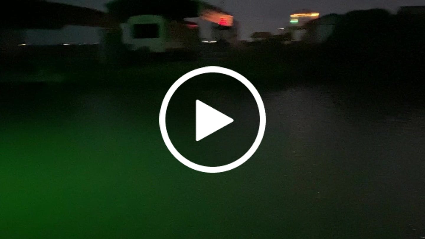 Customer video review of Solar Green Light for Hunting Hogs Deer,Fish light -15,000lumens