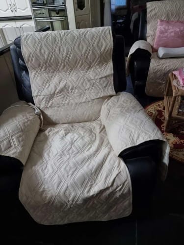 Customer photo review of 100% Waterproof Recliner Slipcover Rhombus For 1/2/3 Seats