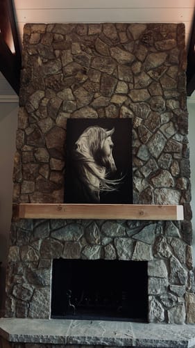 Customer photo review of White Horse Painting #ANH52