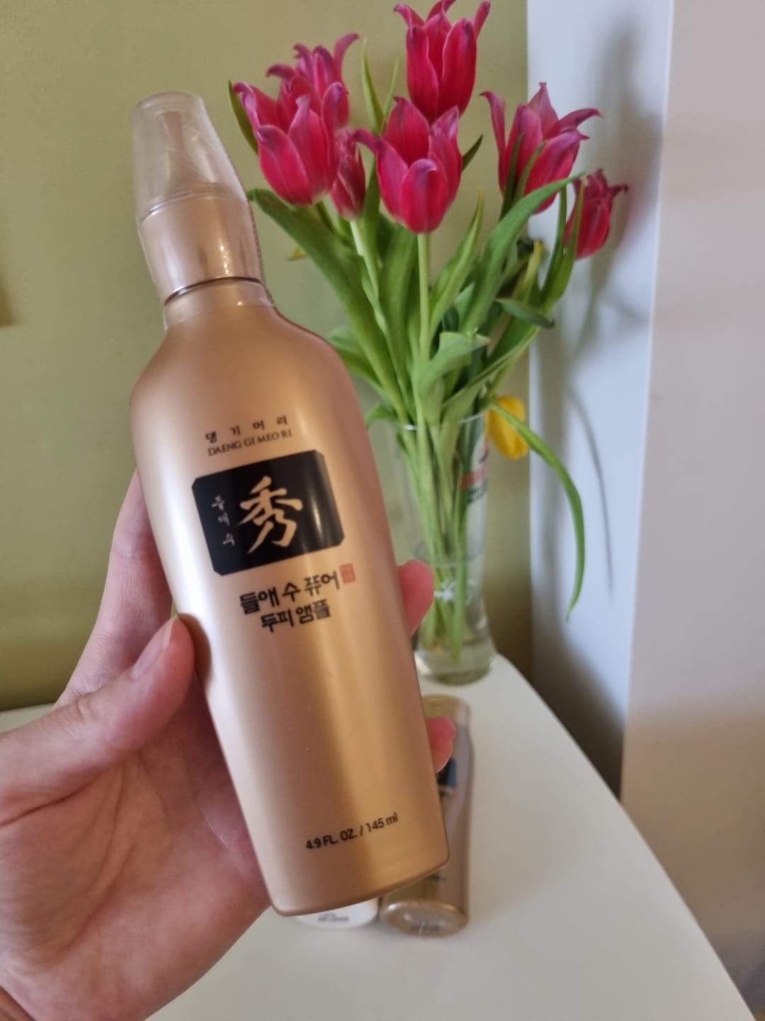 Customer photo review of Пептиден серум за бърз растеж и възстановяване на косата Doori Златен еликсир