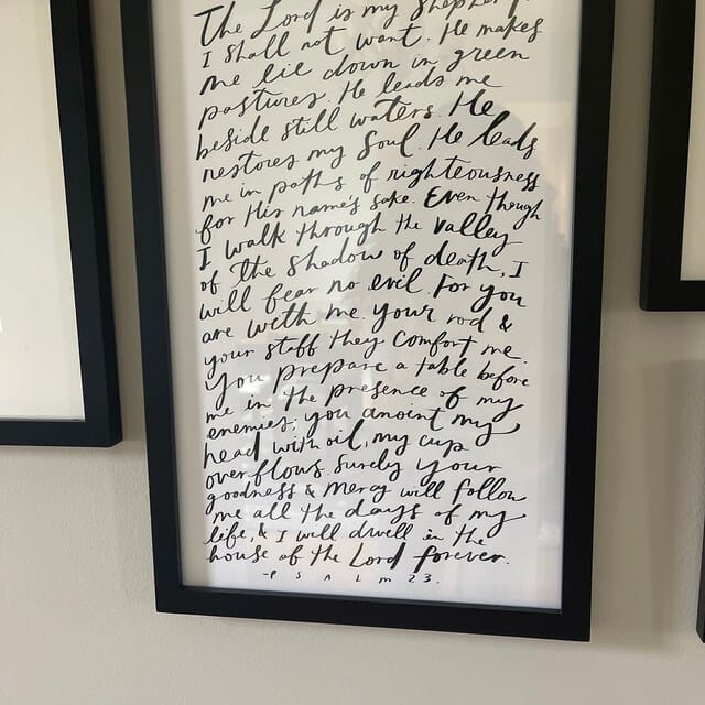 Customer photo review of 11x17 The Lord is my shepherd