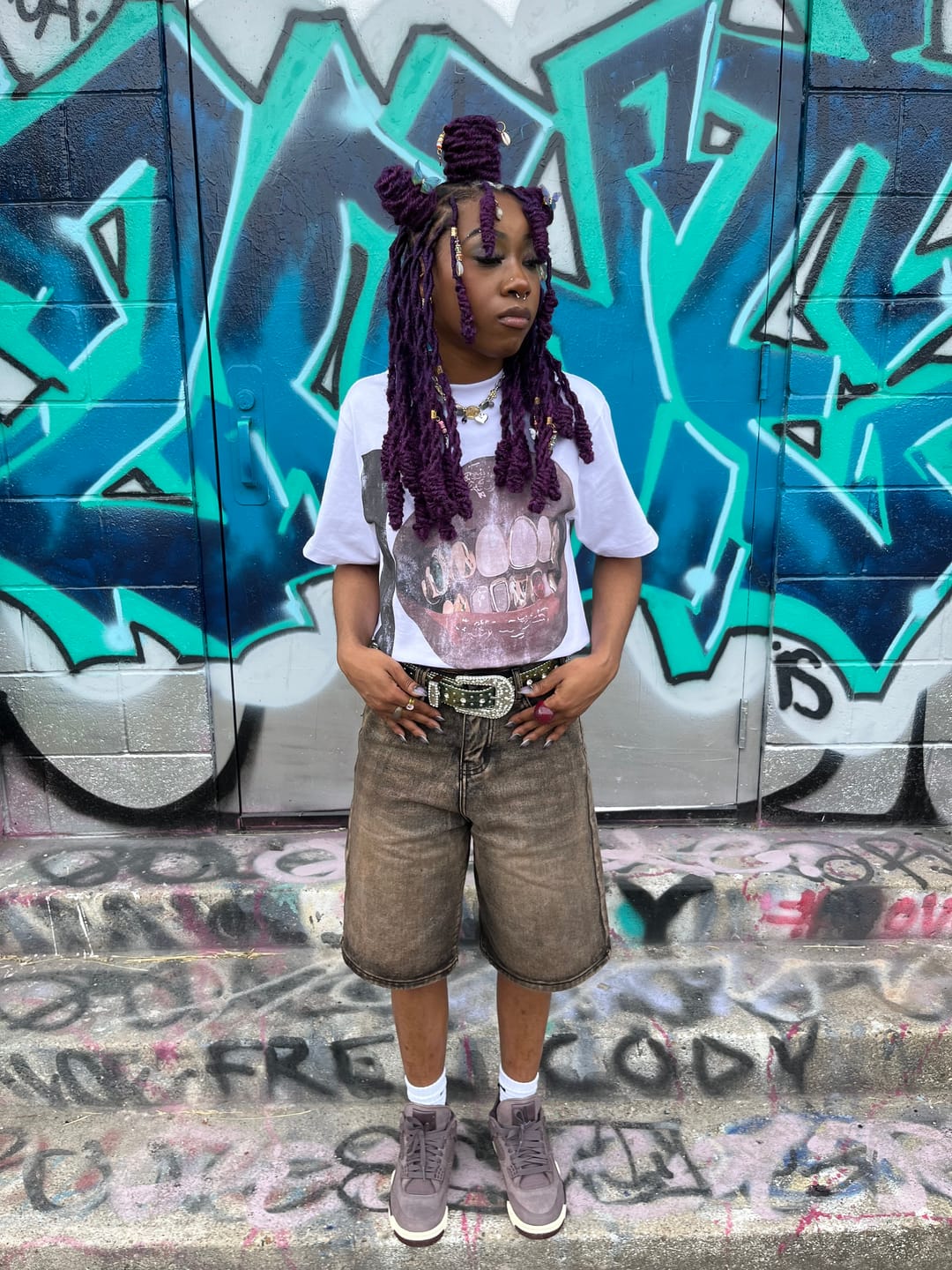 Customer photo review of Aelfric Eden Vintage Washed Longline Jorts