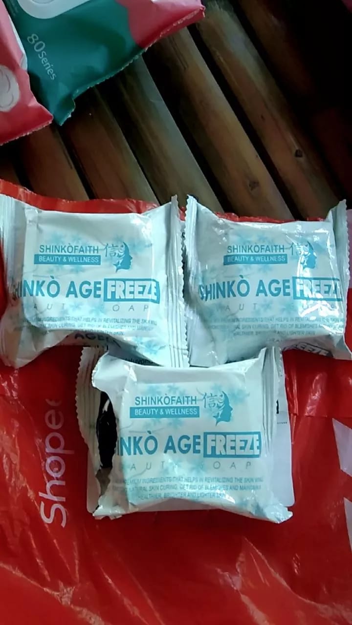 Customer photo review of SHINKO AGE FREEZE WHITENING SOAP