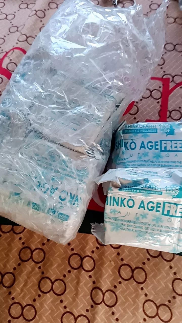 Customer photo review of SHINKO AGE FREEZE WHITENING SOAP
