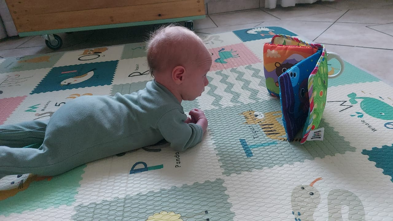 Customer photo review of World map and alphabet play mat (Medium size)