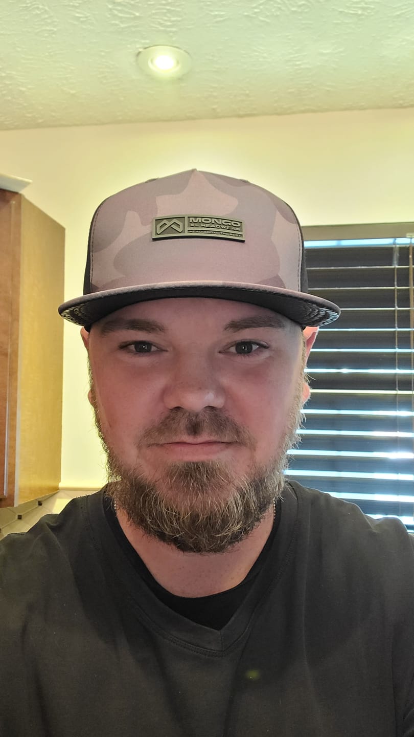 Customer photo review of XL Performance Snapback Hat - Camo