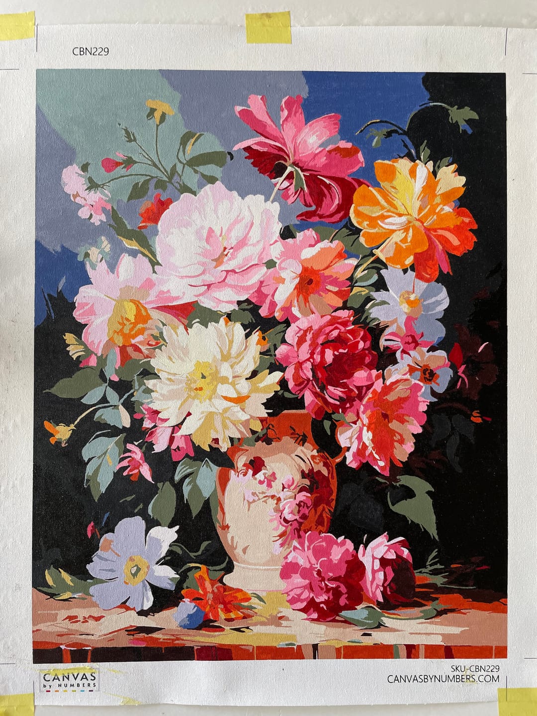 Customer photo review of Colorful Arrangement - Paint by Numbers