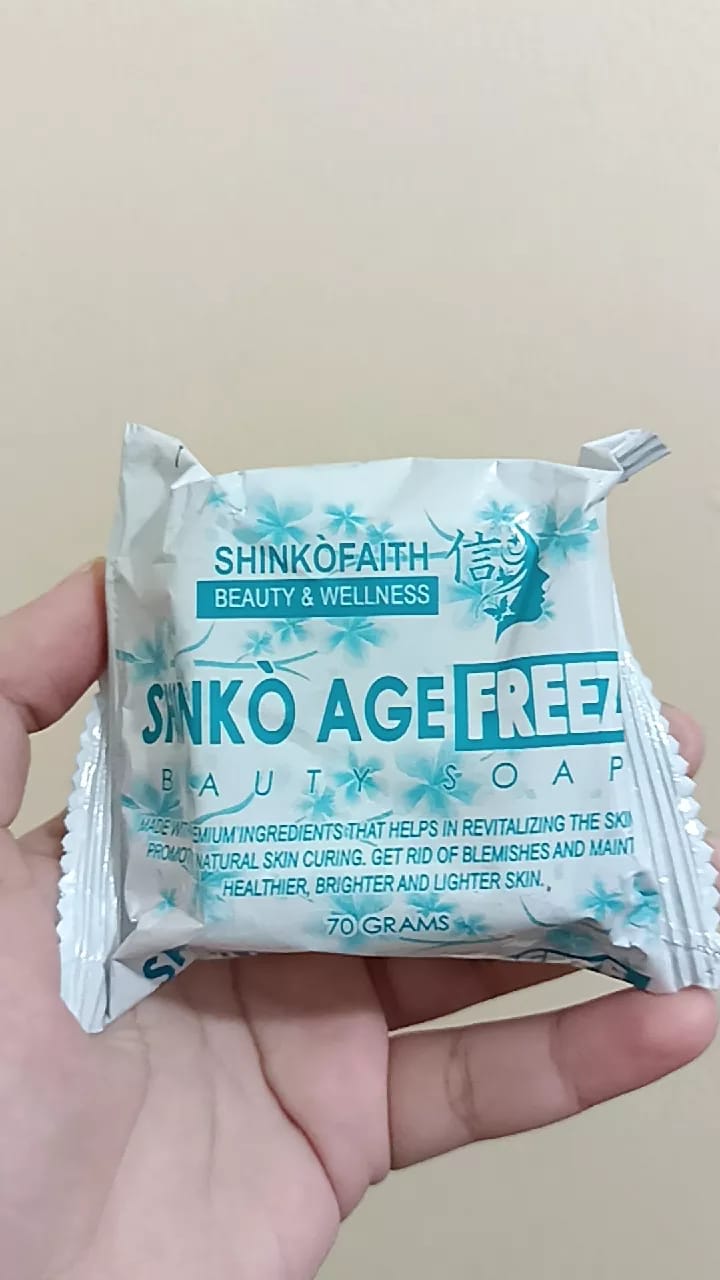 Customer photo review of SHINKO AGE FREEZE WHITENING SOAP