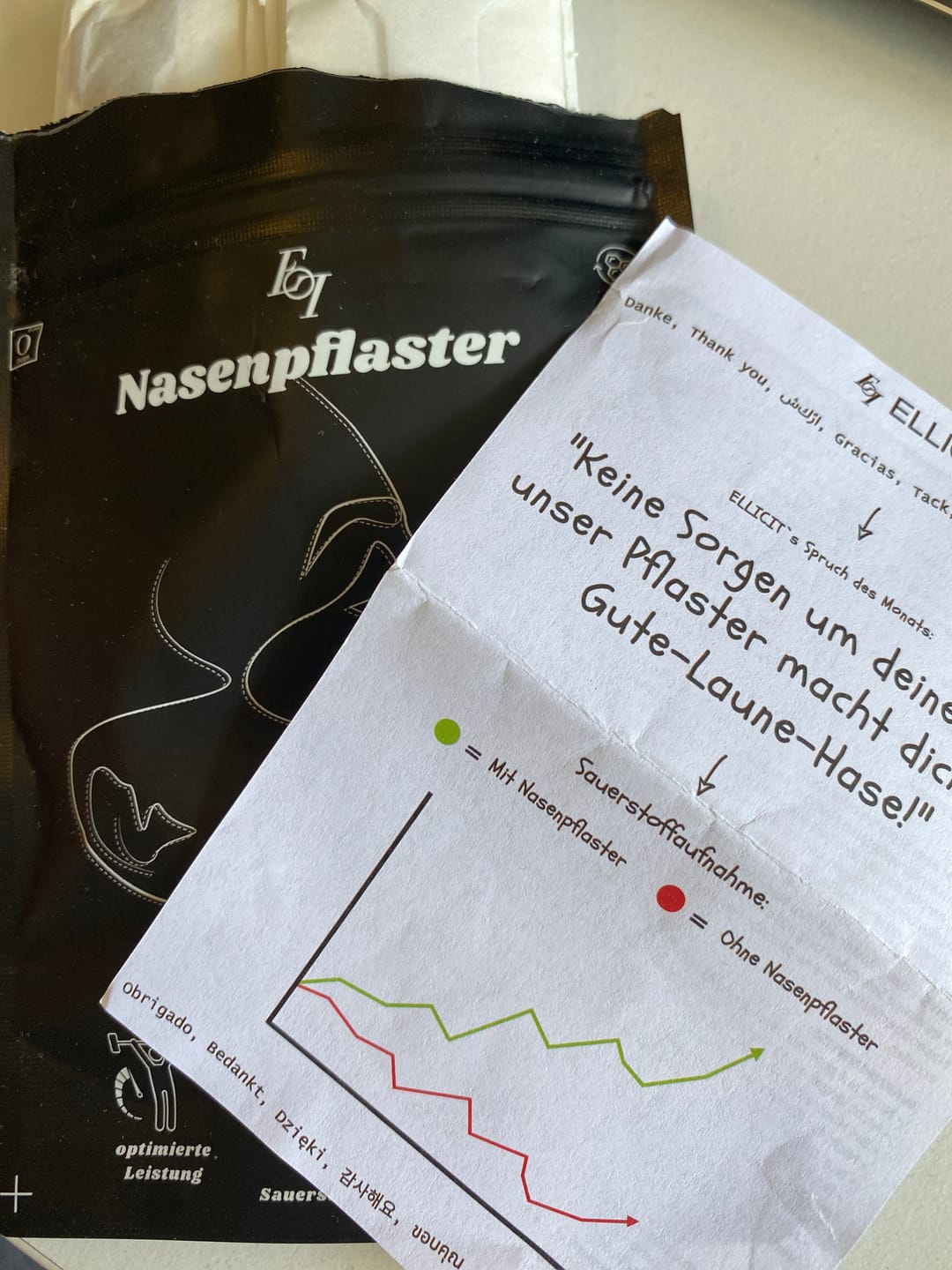 Customer photo review of Nasenpflaster 60er Pack