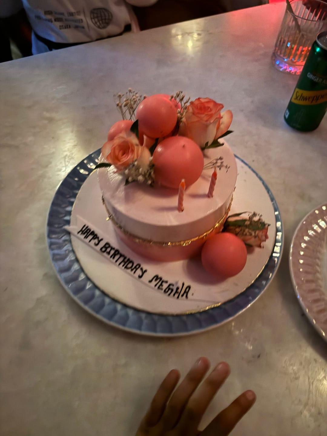 Customer photo review of Pretty Rosy Cake