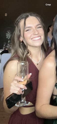 Customer photo review of Pearl Hoops - Gold