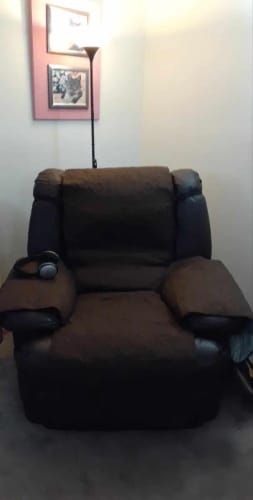 Customer photo review of 100% Waterproof Recliner Slipcover Rhombus For 1/2/3 Seats