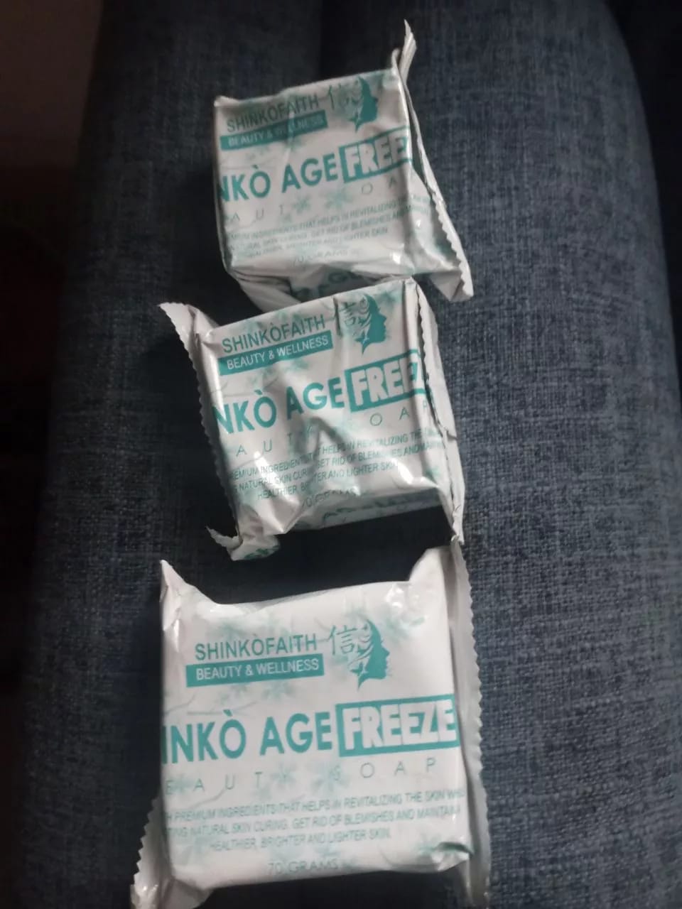Customer photo review of SHINKO AGE FREEZE WHITENING SOAP