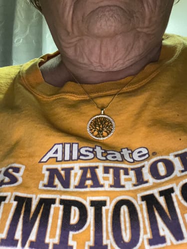 Customer photo review of Celtic Tree of Life™ 18K Yellow Gold Diamond Pendant