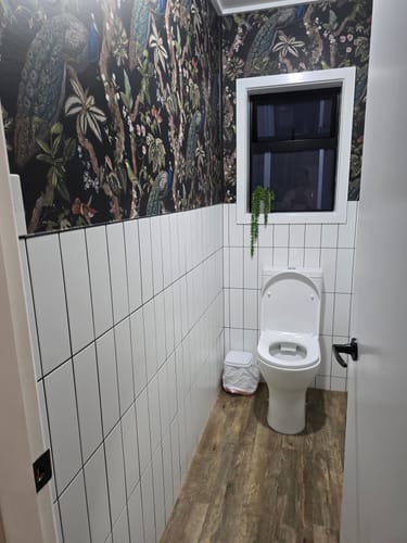 Customer photo review of Cassia - Exotic Peacock Wallpaper - Charcoal