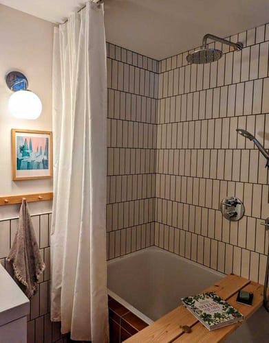 Customer photo review of Cedar Bath Tray