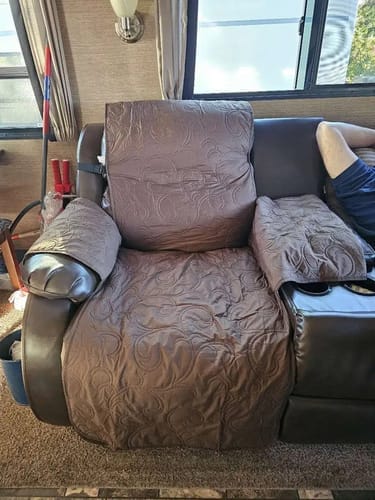 Customer photo review of 100% Waterproof Recliner Slipcover Flower For 1/2/3 Seats